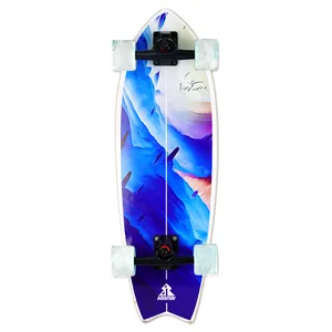 Fabricante china 30 "canadan maple placa de skate surf personalizado placa de skate surf completo skate