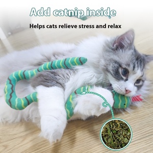 Juguetes de hierba gatera de serpiente de peluche respetuosos con el medio ambiente al por mayor juguetes interactivos de movimiento resistentes a mordeduras para <span class=keywords><strong>perros</strong></span> y gatos - Product Image 2