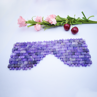 Masque pour les yeux rafraîchissant en quartz rose clair blanc naturel 100% avec USB de type C et suivi du visage pour les soins de la peau de type spa
