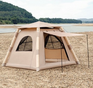 <span class=keywords><strong>Set</strong></span> completo di tenda a cupola gonfiabile istantanea per 4-5 persone con pompa manuale One Touch Setup Air Shelter per famiglie in campeggio - Product Image 1