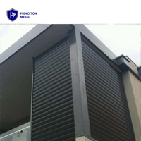 Volets en aluminium de conception moderne, à lamelles horizontales, pour fenêtres, portes, patios, pergolas, cours, balcons, abris de voiture, gazebos