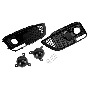 Pour <span class=keywords><strong>Audi</strong></span> Q5 SQ5 2018-2020 RSQ5 Grilles de phares antibrouillard avant noires en nid d'abeille - Product Image 6
