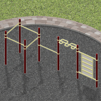 Barres de traction en acier certifiées TUV, équipement de fitness extérieur pour adultes, équipement de parc de callisthénie pour la musculation et l'exercice