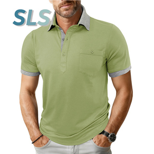<span class=keywords><strong>Polo</strong></span> da Uomo di Alta Qualità all'Ingrosso, Nuova Collezione Europea, Magliette Corte Casual con Tasca e Bottoni, Taglie Grandi - Product Image 2