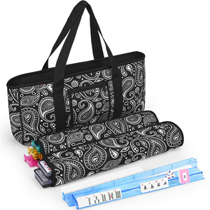 Bolsa Rectangular Impresa para Guardar el Juego de Mahjong Americano, Estuche Completo para el Juego de Mahjong Occidental Americano - Product Image 2