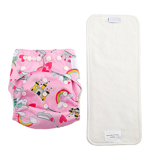 Pannolino doppio petto per bambino personalizzato stampato multi-pulsante regolabile forte assorbimento di acqua anti-penetrazione pannolino lavabile - Product Image 1