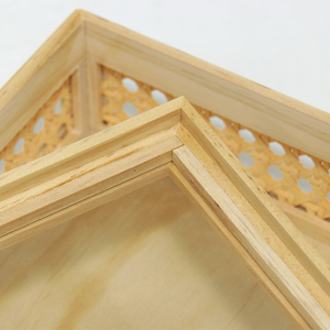Scatola in Rattan con Coperchio in Vetro, Cesto Decorativo Intrecciato in Canna, Contenitore Quadrato Multiuso per Scaffali Domestici, Cassetta in <span class=keywords><strong>Legno</strong></span> - Product Image 5