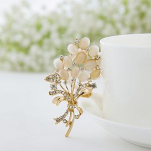 Broche populaire en opale et strass, motif fleur d'épi de blé, accessoire féminin, épingle de corsage - Product Image 2