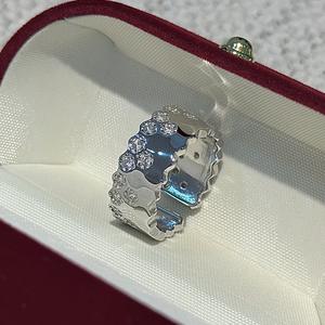 Anillo de Plata de Ley S925 con Circonita, Diseño de Nicho, Simple y Moderno, Vintage, Geométrico, Abierto, Chapado en Oro Rosa - Product Image 5