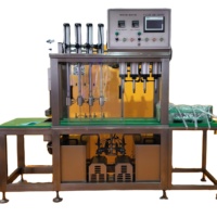 Monobloc de remplissage et de bouchage semi-automatique électrique pour bouteilles en verre (modèles haute précision à 4, 6, 8 et 10 têtes)