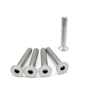 Vis à tête plate hexagonale à filetage complet en acier inoxydable de haute qualité, métriques et impériales, M3-M12, certifiées ISO9001:2015 <span class=keywords><strong>SUNO</strong></span> - Product Image 3