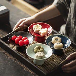 Tazón de inmersión multicolor de cerámica de estilo Pastoral, Mini platos de aperitivo, chips de porcelana usados para restaurante y cuencos de inmersión - Product Image 6