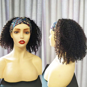 Băng Đô Tóc Xoăn Afro Tóc Giả Người 100% Ướt Và Lượn Sóng Dày Không Ren Nguyên Bản Kiểu Bohemian Tóc Giả Bán Hàng - Product Image 4