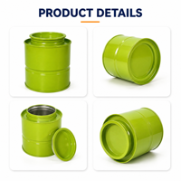 En stock, boîte ronde empilable en métal avec couvercle à double niveau, pour le stockage du thé, du café, des bonbons, du chocolat, couleur unie, logo personnalisé