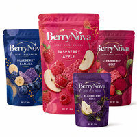 Sachet Doypack Personnalisé pour Bonbons à la Fraise avec Fenêtre Transparente, Fermeture Zip Refermable, Emballage Alimentaire de Qualité pour Snacks, Pochette Autoportante