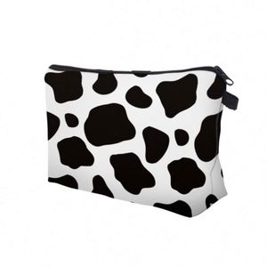 Pochette de maquillage imperméable à imprimé vache, sac de voyage portable pour femmes et filles - Product Image 3