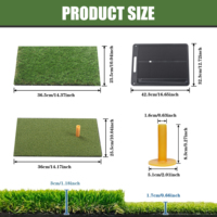 Tapis d'entraînement de golf OEM d'usine 2-en-1 avec base ABS remplaçable pour fairway et terrain accidenté, intérieur/extérieur, personnalisable
