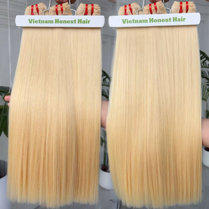 Extensions de cheveux humains vierges pré-colorées couleur 613, lisses, double trame, du Vietnam Honest Hair - Product Image 1