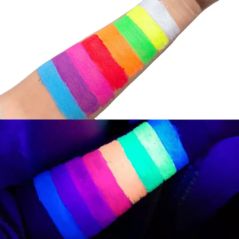 Uv Neon Liner Fluorescent Liquid Eyeliner Waterproof Sweat-Proof Quick-Drying Rainbow Eyeliner Painted Paint