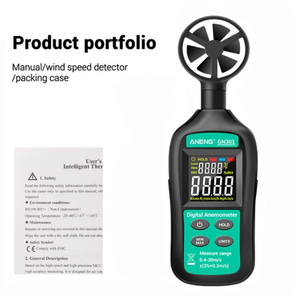 Nemeter דיגיטלי 0-30 m/s מהירות הרוח מטר-10 ~ 45c בודק טמפרטורה בודק אנאמטרו עם צג תאורה אחורית lcd - Product Image 2