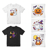 Film de transfert thermique blanc haute opacité à motif dessin animé, avec toucher doux thermocollant pour t-shirts en coton foncé
