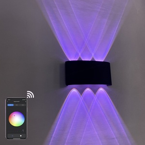 Appliques murales modernes LED RGB à intensité variable avec télécommande, lampe murale d'intérieur pour chambre à coucher, chevet, décoration intérieure, ambiance - Product Image 1