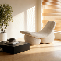 Fauteuil de salon moderne en tissu, luxe léger, tendance, fauteuil de relaxation individuel durable