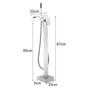 Grifo de Bañera de Latón Montado en el Suelo con Precio de Fábrica al por Mayor, Grifo Mezclador de Lujo con Cuello de Cisne y <span class=keywords><strong>Ducha</strong></span> de Mano <span class=keywords><strong>para</strong></span> Proyectos de Villas - Product Image 4