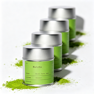Lata de Matcha Ecológica de Hojalata con Doble Tapa Lacada, Hermética, de Grado Alimenticio, para Almacenamiento de Té en Hojas Sueltas o en Polvo, Reciclable - Product Image 4