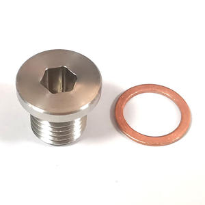 M12 x 1,5 Gewindeschraubstopfen Sechskant mit Rotkupferdichtung, Edelstahl SS304 - Product Image 6