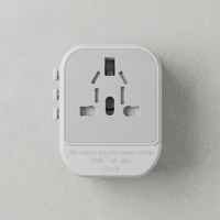 Adaptateur de voyage universel USB Type C avec prise rétractable, convertisseur mondial 5 ports, entrée 110-250V, format de poche pour les voyages