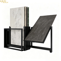 Présentoir rotatif extractible pour carreaux, double face, gain de place, pour grandes dalles 60x120, céramique, pierre, marbre, granit, pour salle d'exposition