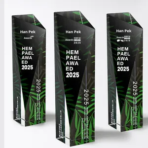 Trofeo de Diseño de Cristal de Hielo de Lujo 2026 |   Medalla de Premio de Liderazgo para Cena de Gala Corporativa con Grabado Personalizado - Product Image 2