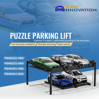 Système de stationnement de voitures intelligent PSH à niveaux multiples, élévateur et glissière, semi-automatique, type puzzle, avec certificat CE