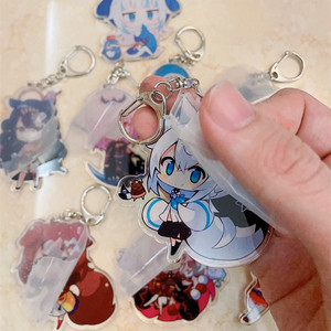 Porte-clés en acrylique Anime Hololive Vtuber Pekora Uruha Rushia Hosimati Suisei Inugami Korone Porte-clés en plastique - Product Image 3