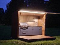 Cuisine de jardin modulaire en acier inoxydable, station de barbecue modulaire en acier inoxydable pour extérieur