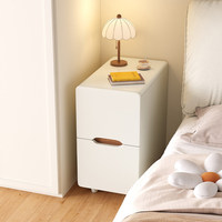 Table de chevet Kawaii en forme de chaton, 2 tiroirs, table de chevet mince, gain de place, poignée en bois, rangement pour chambre d'enfant, mini armoire