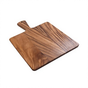 Pizza Cheese Serving Board With Handle Polish Real Acacia Chopping Board Dish Serving <b>Platter</b> Trays For Kitchen Accessories - Product Image 1