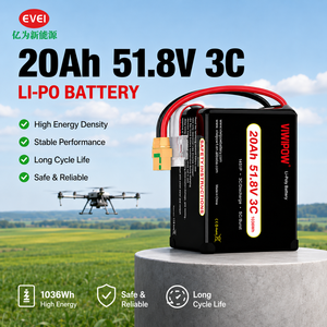 Batterie Lipo 20Ah 51.8V 3C haute capacité longue autonomie pour drone agricole de pulvérisation, connecteur personnalisé, directement de l'usine - Product Image 1