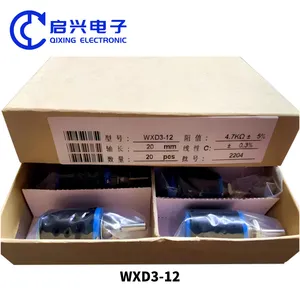 WXD3-12 1W 5% đa biến wirewound ROTARY đen có thể điều chỉnh biến resistors1k5 2K2 2.2K 4K7 4.7k Ohm chính xác chiết