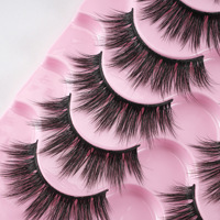 Faux cils synthétiques en bande complète, sans cruauté, pour maquillage, cosplay et manga, vente en gros