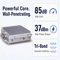 Amplificador de Señal Celular Tribanda con Gestión Remota Cloud NMS, Repetidor 5G LTE de Alta Potencia, Cobertura de 1000-3000 m², Ganancia de 30dB