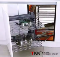 TKK Moderne Tiroir coulissant de cuisine en acier inoxydable pour ustensiles de cuisine avec paniers de rangement et panier égouttoir