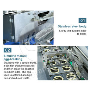 Profesyonel endüstriyel küçük tavuk yumurta molası kırma makinesi 8000 adet saat sarısı yumurta beyaz ayırıcı makinesi yumurta ayırıcı - Product Image 6