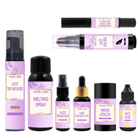 Le Kit Colle Capillaire Imperméable à Forte Tenue Étiquette Privée le Plus Populaire 38ml pour Perruques Lace Frontal