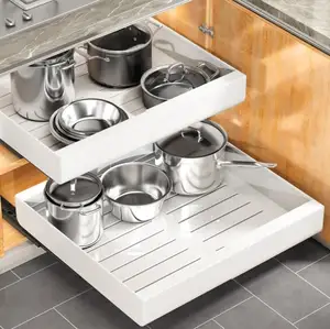 Kabine organizatör genişletilebilir ağır slayt dışarı çekin çekmeceler mutfak düzenleyici mutfak dolabı depolama