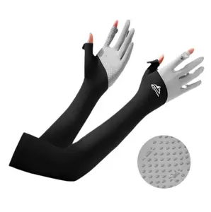 Summer ice sleeve men's palm anti-slip and anti-ultraviolet ice silk sleeve flip finger touch screen riding driving sunscreen
