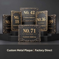 Plaque de porte en laiton personnalisée en gros, gravure laser, impression UV, anti-rouille, résistante aux intempéries, résistante à la décoloration, utilisation intérieure/extérieure, usage commercial