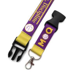 Cordón Morado de Moda para Sublimación, Cordón de Doble Cara con Letras Griegas Zeta, Cordón PHI BETA, Porta Identificación - Product Image 6