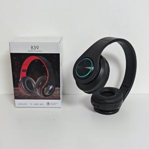 <span class=keywords><strong>Casque</strong></span> sans fil B39 RGB LED, circum-auriculaire, pliable, HiFi stéréo, micro intégré, longue autonomie, carte TF, radio FM, <span class=keywords><strong>casque</strong></span> de jeu pour téléphone et <span class=keywords><strong>PC</strong></span> - Product Image 3